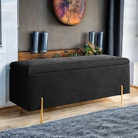 Harveys Living Plush Velvet Ottoman Storage Box Cover
