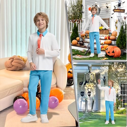 Set de Ropa Halloween Niños Camisa y Pantalón con Bufanda Roja miniatura 6
