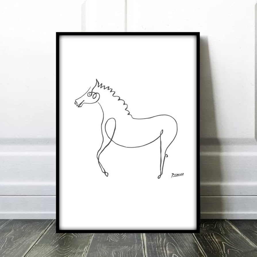 アート作品 ピカソのポスター 額装品 フレームサイズ約 88×68cm
