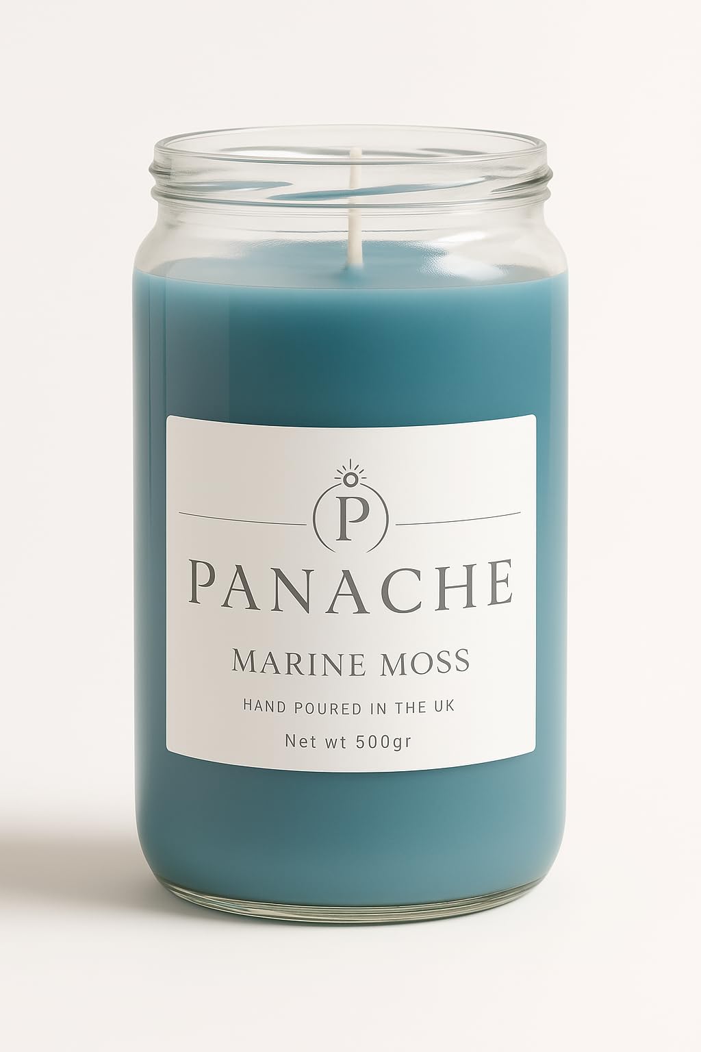 Panache Women's Marine Moss Scented Candle – 500G Soy Wax Jar, 60-Hour Burn – Fresh Coastal Scent – Great Gift For Relaxation & Decor