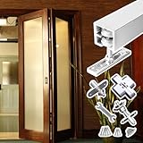 【 La confezione include】 La confezione include un binario, un set di pulegge con piastra di montaggio, un set di perni superiori, un set di perni inferiori, cerniere per pannelli, chiave inglese e viti di montaggio. Installa facilmente la tua porta scorrevole con la nostra gamma completa di accessori.