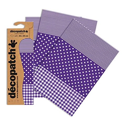 Décopatch Purple Spots and Stripes Paper Pack Cover