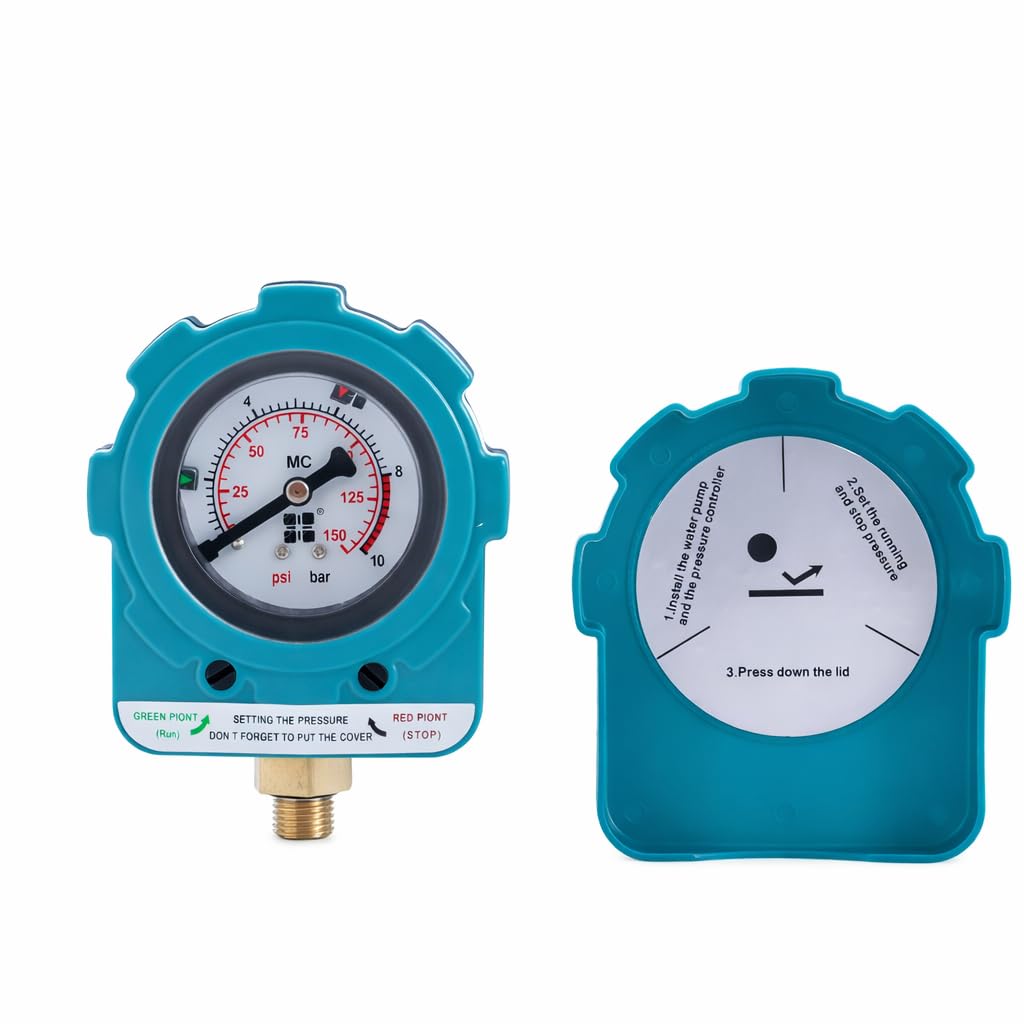 KATSU Interruttore di Controllo Automatico della Pressione della Pompa dell'Acqua, Regolatore Elettronico della Pressione Regolabile, per Pompa Sommersa, Pompa da Giardino, Compressori d'Aria
