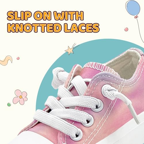 xinran&shengli Toddler Kid Canvas Shoes Boys and Girls Lace Up Low Top Sneakers Little Big Kids Slip On Tennis4