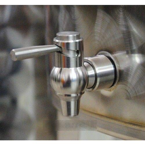 Rubinetto A Sfera Acciaio Inox 3/8' per Fusto FUSTI Contenitore Olio ANTIGOCCIA