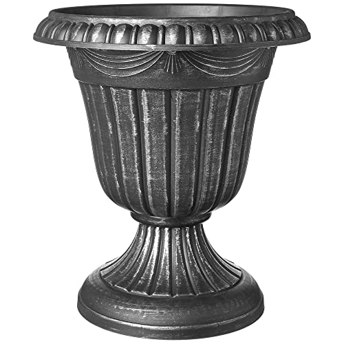 Arcadia Garden Products PL20SL Classic Traditional Plastic Urn Planter Indoor/Outdoor,