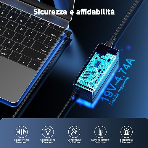 90W Alimentatore pc portatile Caricatore per