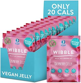 Wibble Jelly Crystals, Orange Vegan Jelly Powders, Jello, Low Sugar, Low Calorie Snack, Healthy Dessert, Serves 4, Vegetarian Jelly Crystals, Vegetarian Jello Powder