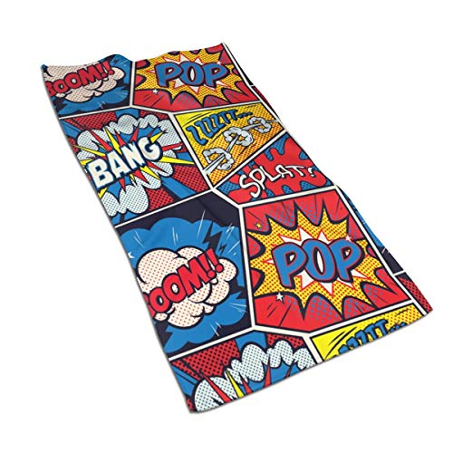 Retro Pop Art Comic Shout Custom Rustic Red Black Buffalo Check Plaid Pattern Kitchen Towels - Dish Cloth - Machine Washable C #TOP18