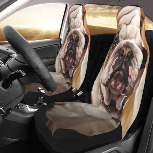 Housses de siège voiture bouledogue lavables idéales pour sorties quotidiennes et longs trajets