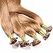 Produktbild hair2heart 25 x 1g Echthaar Bonding Extensions, glatt - 40cm - #8 hellbraun