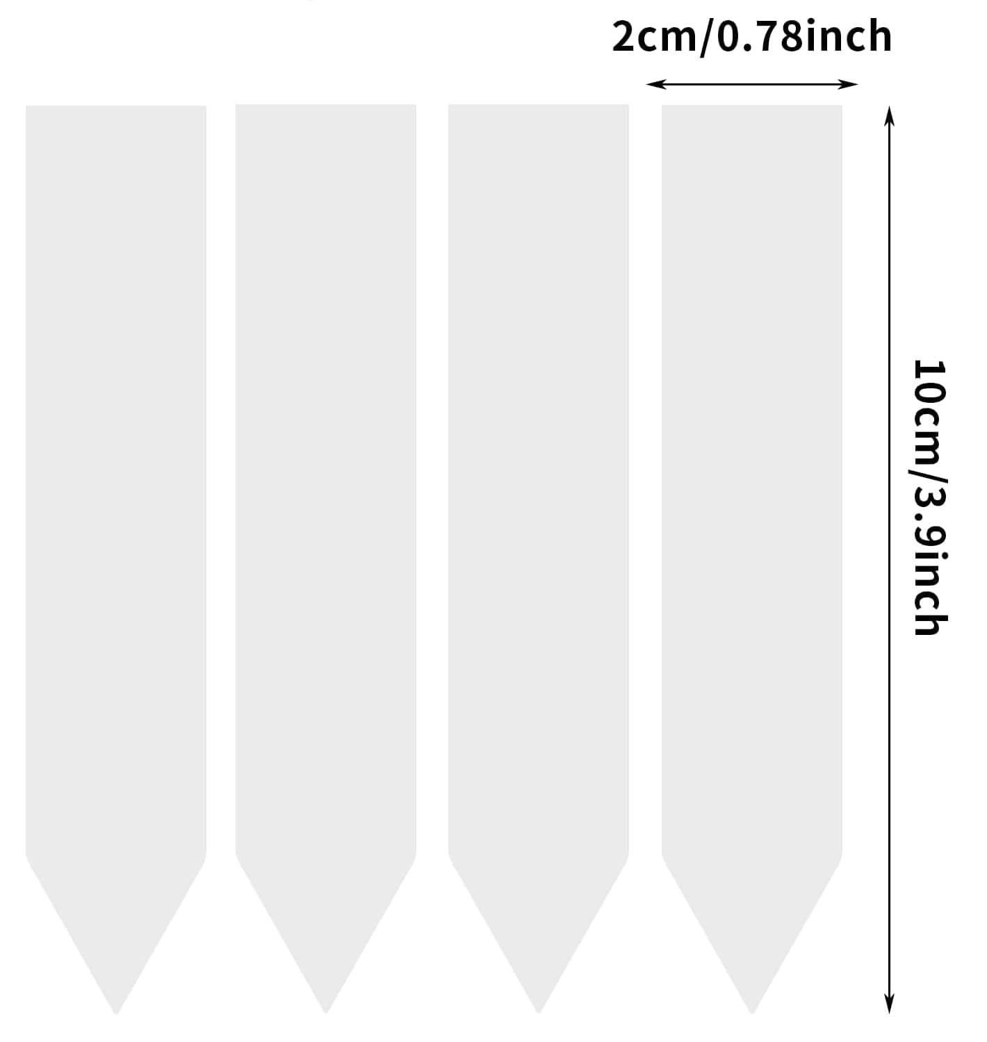KOMUNJ 200 Stück Pflanzenschilder 10x2cm - Wetterfeste Pflanzenetiketten Aus PVC Für Garten