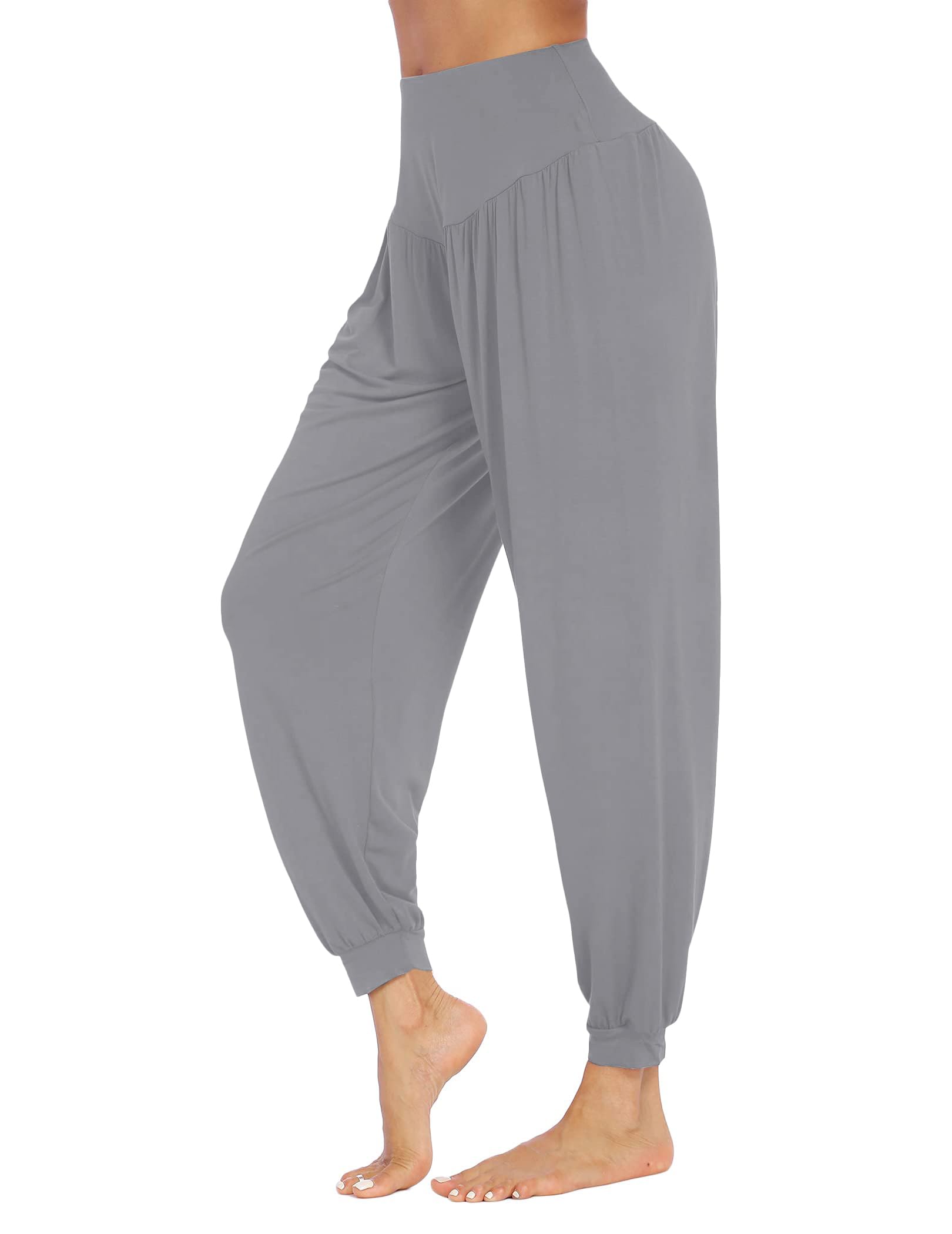 PINSPARK Pantalons de Yoga Femmes Sarouel Long de Yoga Sport de Jogging Courbes Sarouel Surdimensionné de Loisirs de Sport élégants