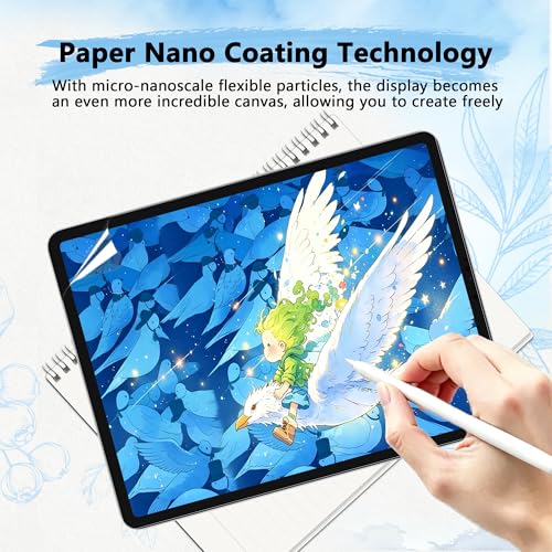 3 Pack Paper Screen Protector for iPad A16 11" 11th/10th + 2 Pencil Tip - image 4