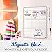 Dry Erase Weekly Calendar Set - Large Magnetic White Board & Grocery List Organizer for Kitchen Refrigerator (Vertical)