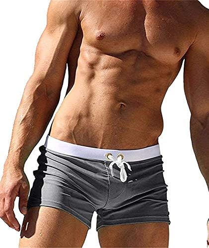Jaciu Men's Swim Trunks Quick Dry Sports Shorts Beach Swimwear with Back Zipper Pocket