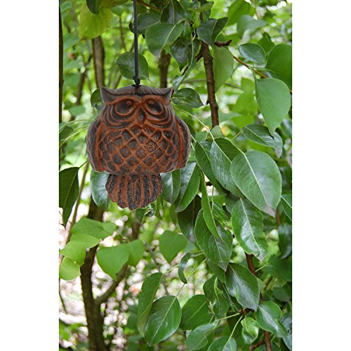 Woodstock Wind Chimes For Outside Garden Decor, Outdoor Patio Porch Decor 11" Wind Bell Style Wind Chimes Owl Wind Bell (Cowl) #TOP12