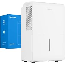 hOmeLabs Dehumidifier 7,000 Sq Ft 50 Pint (MAX 120 Pint at 95&deg;F, 90% RH) | WIFI + Upgraded Advanced Humidity &amp; Moisture Control, Quiet, Efficient, Auto Shut-off, Ideal for Home, Basement, Office