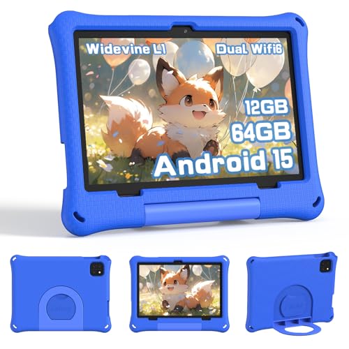 CALLSKY-NOTE 10" Octa-Core Upgraded Kids Android 15 Tablet, 12GB + 64GB + 2TB Expandable Storage, EVA Case, Parental Controls, Kids Apps