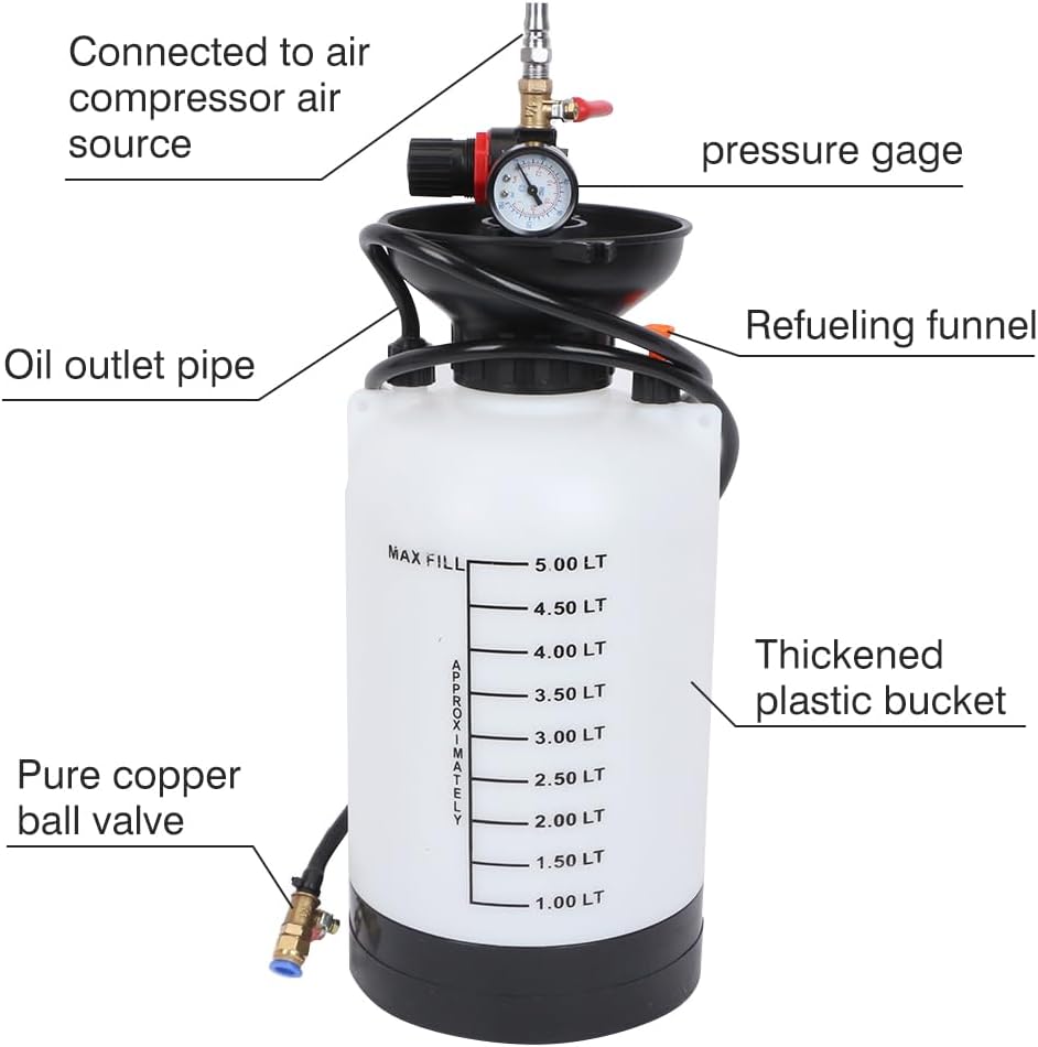 5L Auto Pneumatic Automatic Transmission Refueling Replacement Tool Automatic Transmission Refueling Machine - (Color: A)