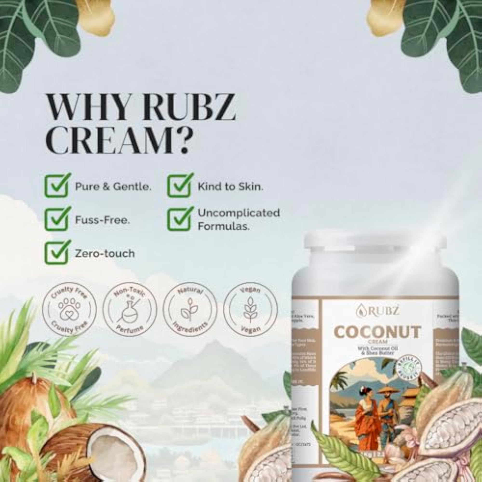 Coconut Cream Enriched With Coconut Oil & Vitamin E