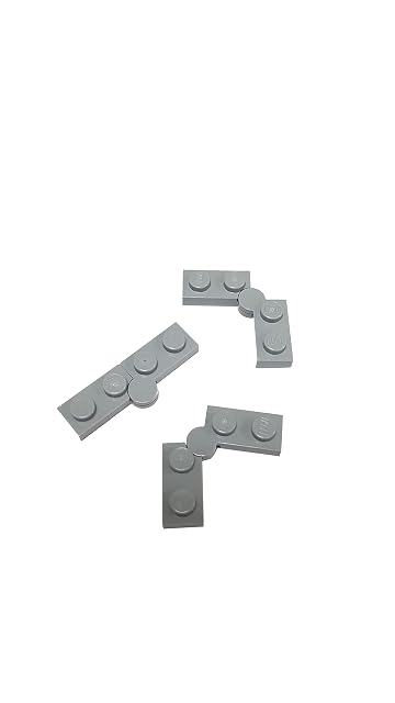 Foto 5 de 5 de LEGO Bricks 2429c01 City - Plancha bisagra (1 x 4 pivotes, 10 Unidades), Color Gris Claro