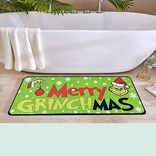Aeojoy St Patricks Day Decorations, Grinch Kitchen Rugs, Grinch Kitchen Mats, Non-Slip, Washable, Stain And Fade Resistant #TOP4