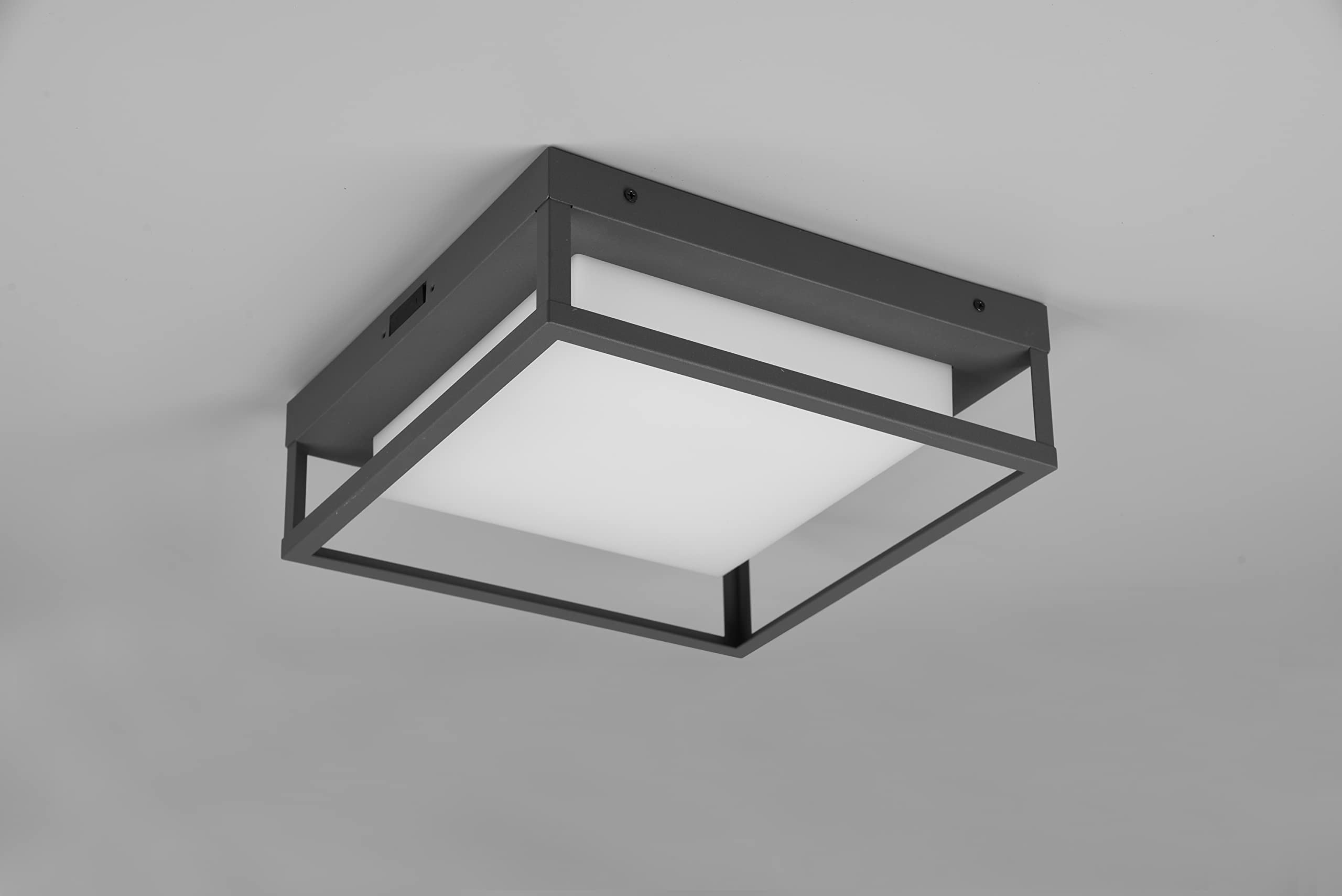 Trio Leuchten LED Außen Deckenleuchte Witham 677860142, Metall Anthrazit, Kunststoff weiß, inkl. 10.5 Watt LED, Lichtfarbe einstellbar |