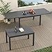 TRIUMPHKEY Gartentisch Ausziehbar, Gartentisch Wetterfest mit Aluminium, 130/260 x 75cm Esstisch Ausziehbar für 6-8 Personen, Geeignet als Gartentisch Partytisch Balkontisch, Dunkelgrau