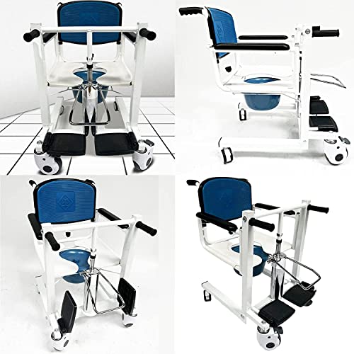 MIIKHI Patient Lift Handicapped Lift Wheelchair for Home, Bathroom Wheelchair Shower Chair with Padded Seat - Use in Home, Hospital - Maximum Load 330Lbs