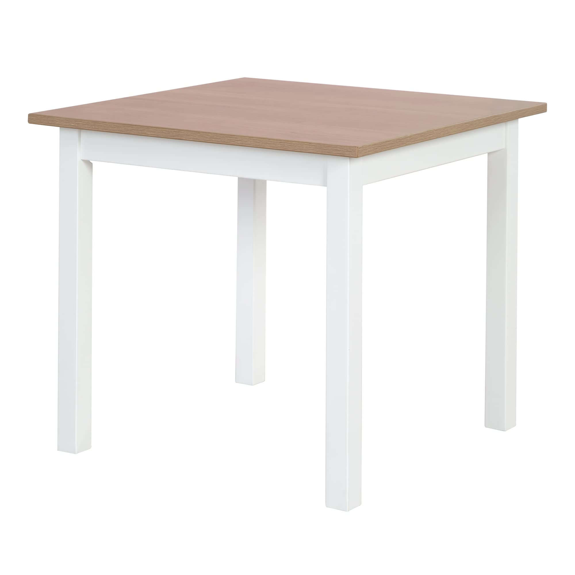 roba Ensemble Table et 2 Chaises Enfants Woody - Plateau et assises en Aspect Bois - Résistants aux Rayures - pour Filles et Garçons de 2 Ans et Plus - Blanc
