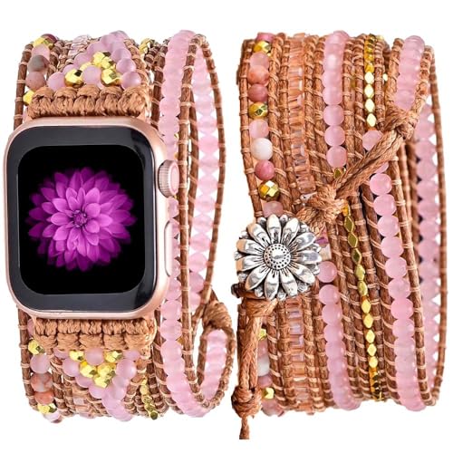 Somesame Apple Watch�p�o���h 41mm 40mm 38mm 42mm (S10) ���f�B�[�X �{�[�z�[�r�[�Y�u���X���b�g �}���`���C���[ 5���b�v �s���N�N���X�^���W���G���[ �n���h���C�h �ґg�E�H�b�`�X�g���b�v iWatch SE�V��