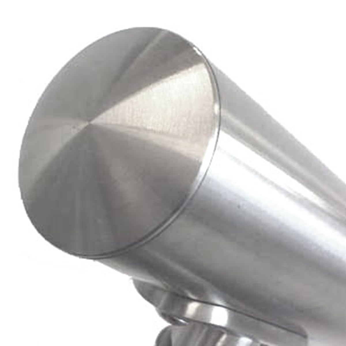 M.P. METALLI - Tappo leggermente bombato per tubo corrimano in acciaio inox aisi 304 satinato grana 240 - Per tubo diametro Ø 48,3 mm. Spessore 2 mm - Made in Italy