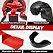 Kanayu 12 Pcs Kids Boxing Equipment Set for Beginners Ages 6-18 Years Including Boxing Helmet and Gloves Hand Wraps Sport Mouthguards Taekwondo Sparring Gear for Kids and Children(Black, Red)