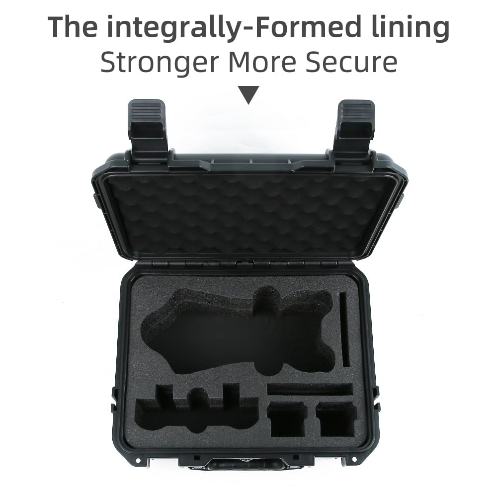 BeisDirect Wasserdichte Hartschale für DJI Mavic 4 Pro, tragbare Aufbewahrungstasche schützende Reise-Tragetasche für DJI RC 2 Fernbedienung, 2 Batterien und Zubehör, Schwarz, Tragetasche