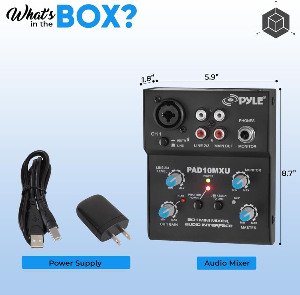 PYLE PAD10MXU DJ Mixer