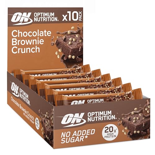 Optimum Nutrition Chocolate Brownie Crunch Protein Riegel, 10er Pack (1 x 65 g) – Ansicht 1