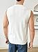 Verdusa Men's Sleeveless Round Neck Knit Tank Top Casual Sweater Vest White Large