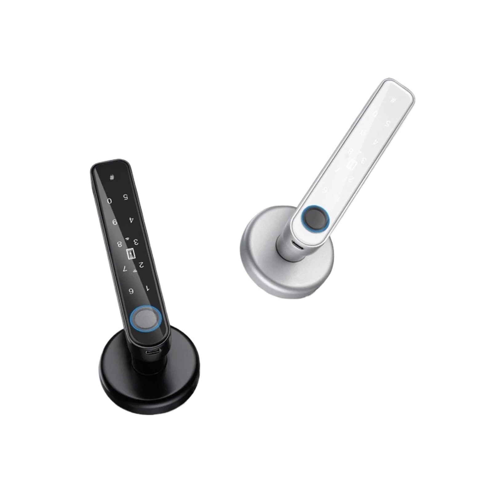 Cerradura de Puerta con Huella Dactilar, Control por aplicación TTLOCK(Silver)