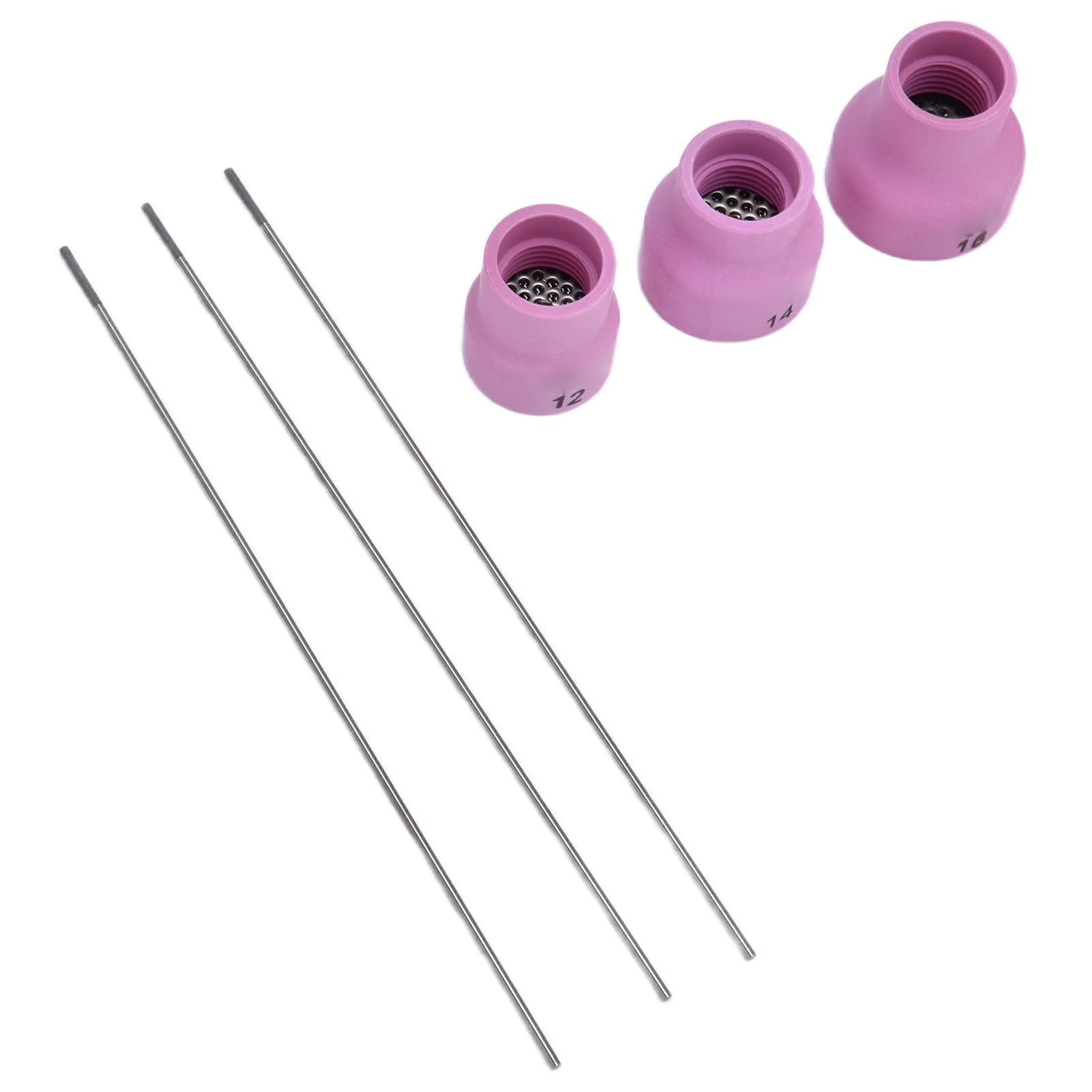 Yosoo Health Gear Zestaw Dysz do Spawania łukowego Argonem Akcesoria do Palnika Ceramicznego Przepływomierz Gazu 1,6 Mm i pierścień Uszczelniający Wbudowany Filtr Pistoletu Spawalniczego WP 9 20