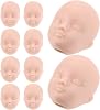 10pcs Dress up Doll Head Worry Dolls Doll Decor DIY Doll Heads for Craft Bald Doll Head Craft Storage Doll Part Toys Training Mannequin Head Hair Plastic Peg Board Baby