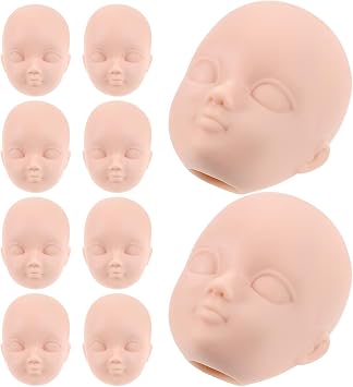 EXCEART Practice Makeup Doll Heads for Painting 1.77In Miniature Doll Parts Crafting Accessories for DIY Making and Home Decoration