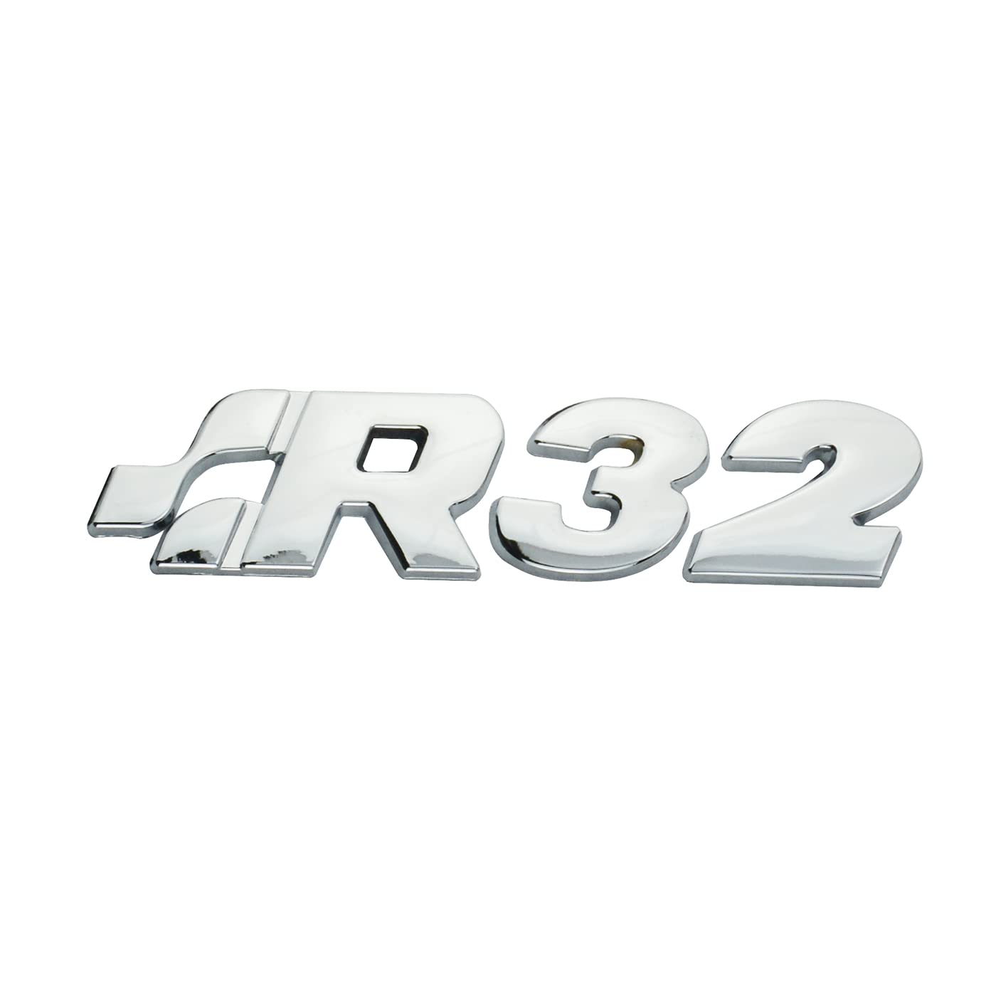 1x Metal R32 Emblem Rear Trunk Badge Logo Nameplate Car's Body Sticker (Chrome)