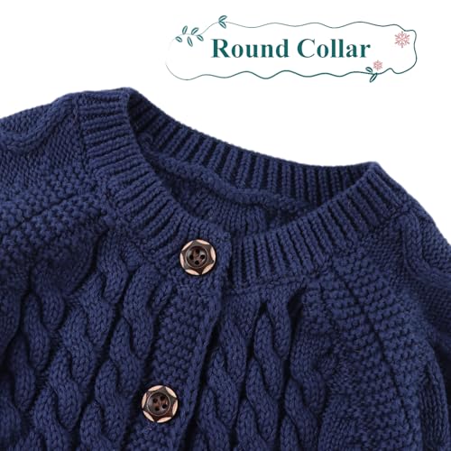 Baby Girls Sweater Toddler Knit Cardigan Kids Long Sleeve Cardigan Infant Crewneck Coat Fall Winter3