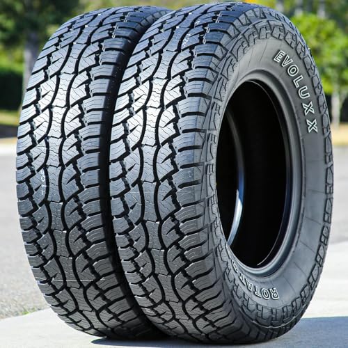 Set of 2 (TWO) Evoluxx Rotator A/T All-Terrain Off-Road Light Truck Radial Tires-LT235/80R17 235/80/17 235/80-17 120/117R Load Range E LRE 10-Ply OWL Outlined White Letters