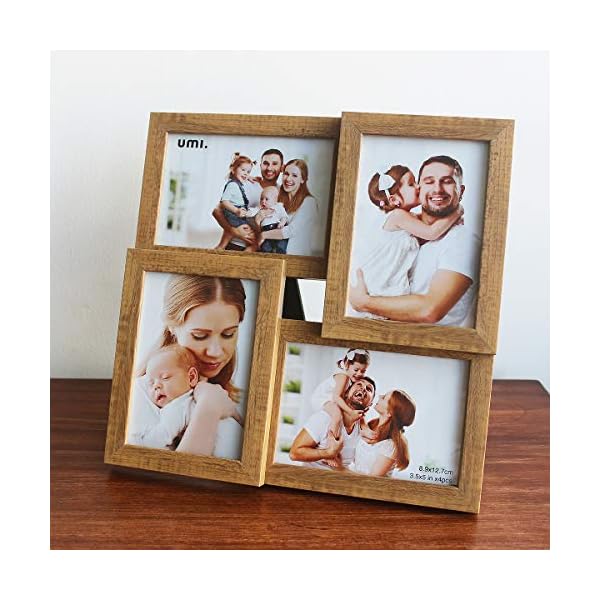 Umi. by Amazon - 4 Bilderrahmen|Vier 9x13 cm (3,5x5 Zoll)großer Holzartiger Fotorahmen|PS Umweltschutz Bilderrahmen… – Bild 4
