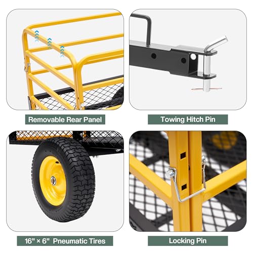 Jocisland 1500 LBS ATV UTV Dump Cart