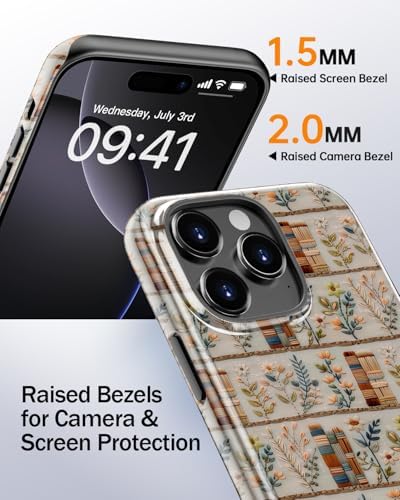 Bemal Cute Floral Case for iPhone 16 Pro Max,Wireless Charging Compatible — view 7