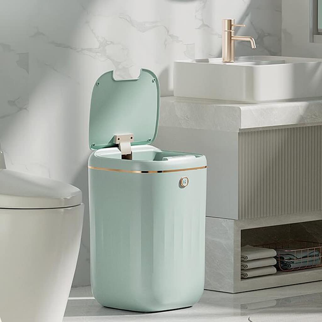Śmietnik， Bezdotykowy kosz z czujnikiem miękkie zamknięcie sypialnia biuro(/Blue,20L)