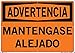 Vestil SI-W-02-E-AC-130-S KEEP AWAY/MANTENGASE ALEJADO Warning Sign, Aluminum Composite, 0.130" Overall Size, 20.5" W x 14.5" H